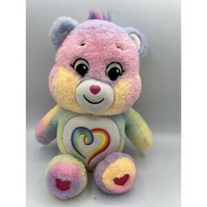 Care Bears Togetherness Bear Plush 14in Rainbow Heart Unlock The Magic